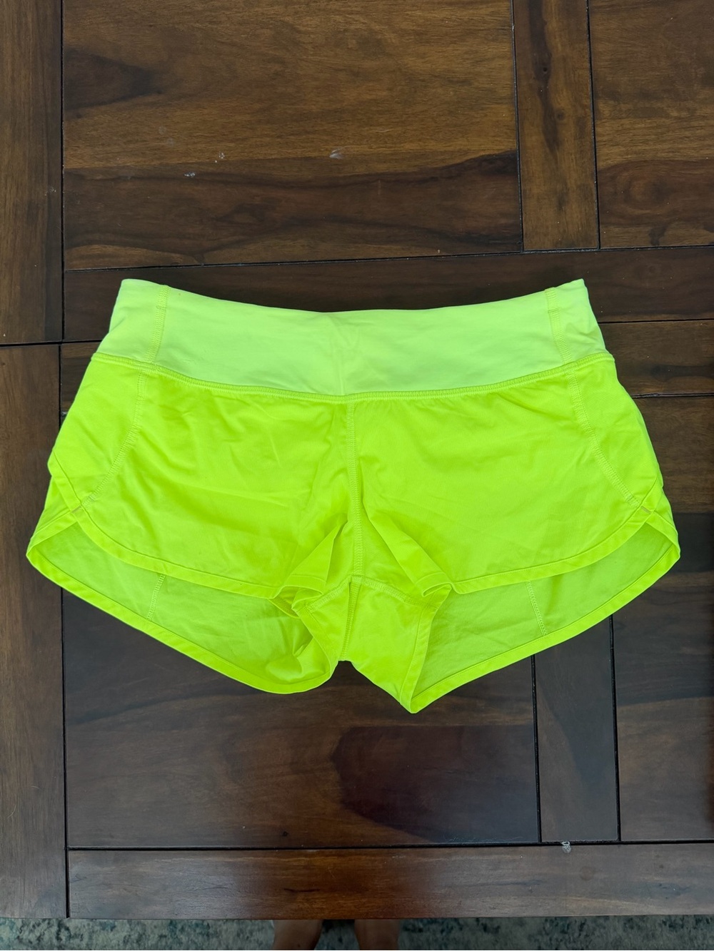 lululemon athletica Neon Yellow Running Shorts